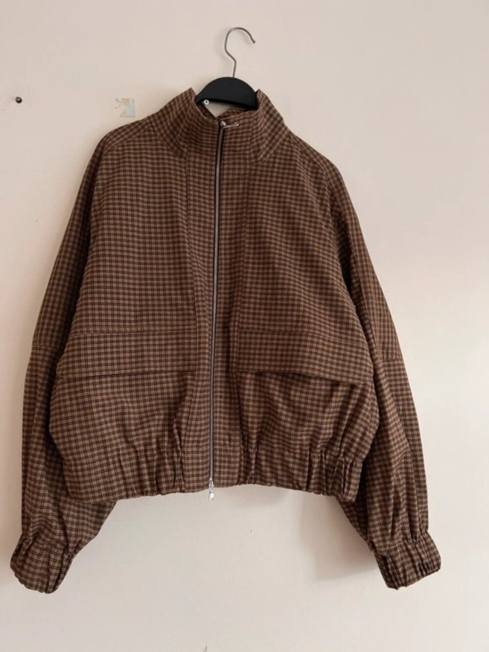 ARKET Women’s High Neck Bomber Jacket Brown US 6